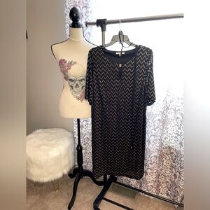 Studio one: woman’s navy/gold dress